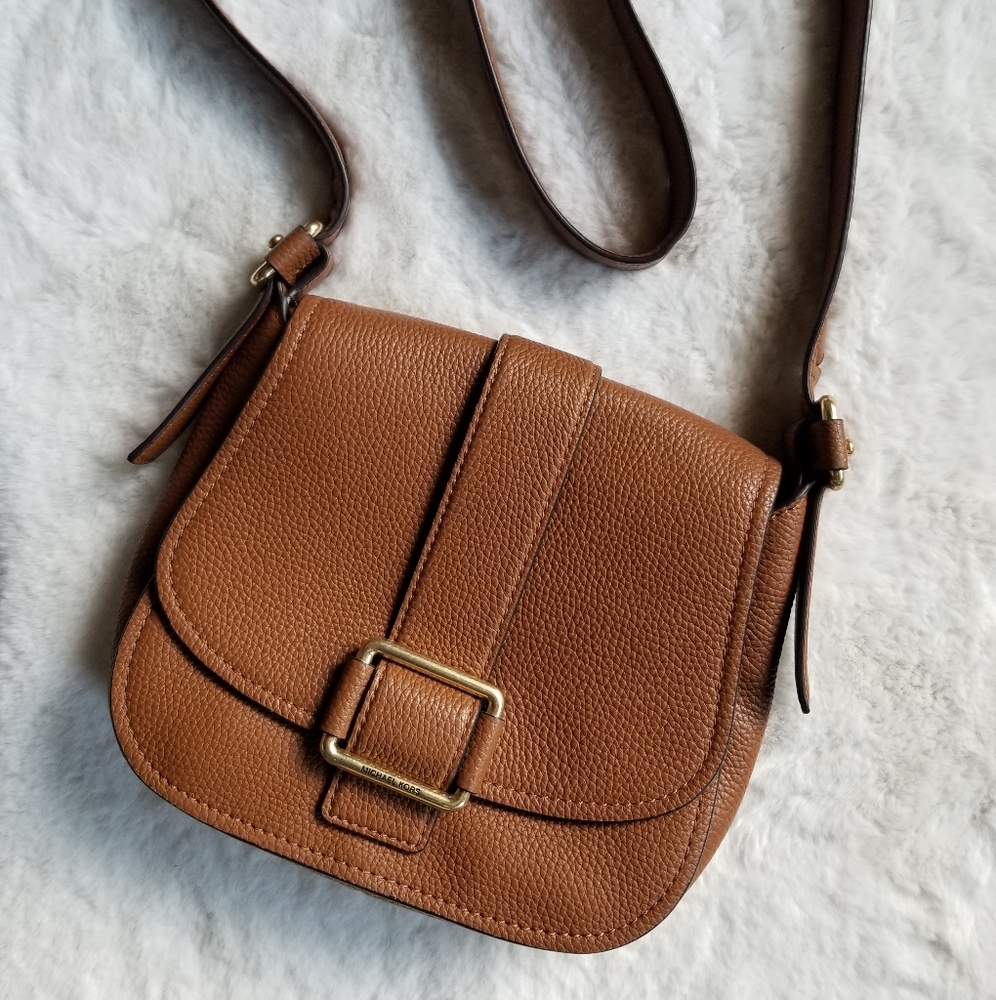 Michael Kors leather saddle bag